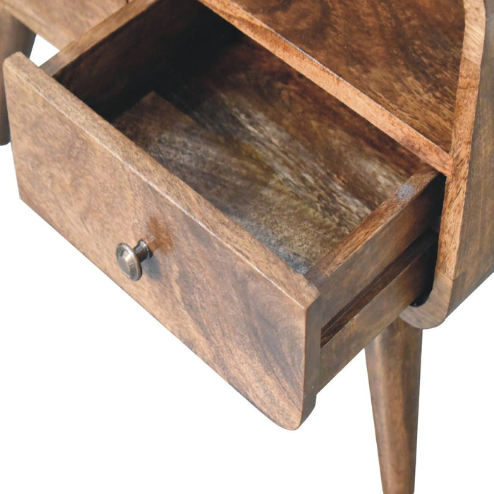 Solid Wood Curved Media Unit