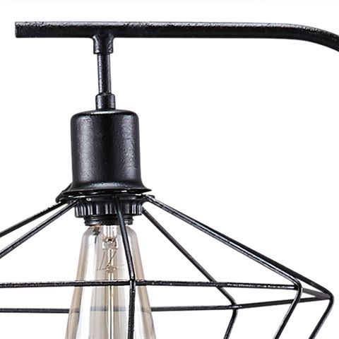 Makeika - Negro - Lámpara de pie de metal