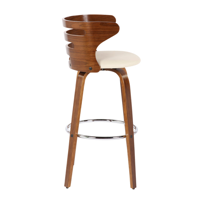 Cosini - Mid Century Modern Fixed Height Barstool With Swivel (Set of 2)