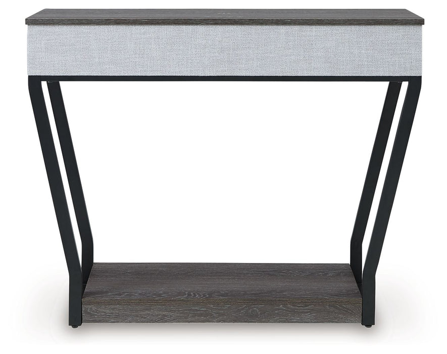 Sethlen - Cinza / Preto - Mesa Console para Sofá