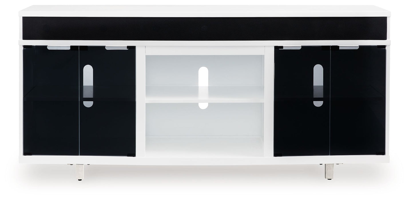 Gardoni - White / Black - Xl TV Stand With Fireplace Option