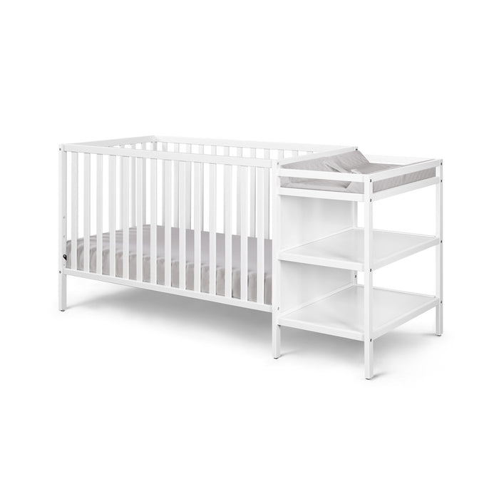 Palmer 3-In-1 Convertible Crib And Changer Combo White