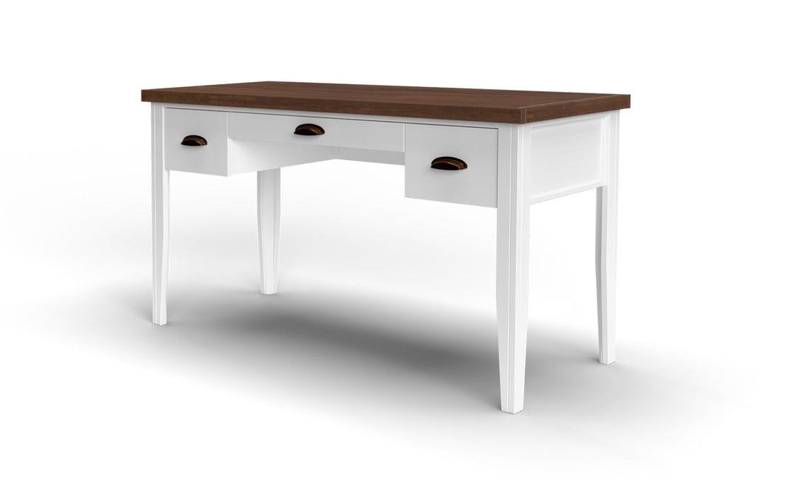 Hampton - 53" Writing Desk - Jasmine Whitewash And Barnwood