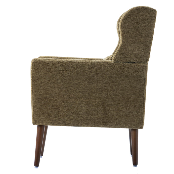 Modern Accent Chair Upholstered Foam Filled Living Room Chairs Comfy Reading Chair Mid Century Modern Chair With Chenille Fabric Lounge Arm Chairs Armchair For Living Room Bedroom