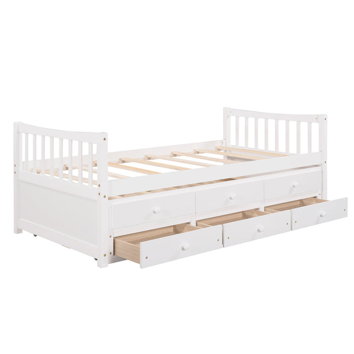 Twin Size Daybed With Trundle And Drawers