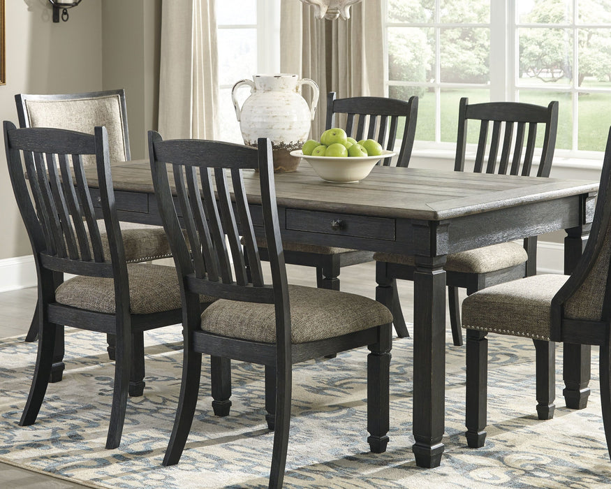 Tyler - Negro / Gris - Mesa de comedor rectangular