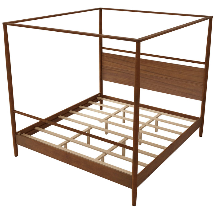 Canopy Bed Frame 4 Posters Bed No Box Spring Needed