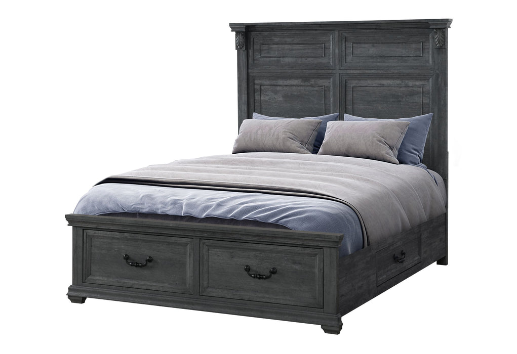 Tatum - 5 Piece Full Bedroom Set With Storage - Gray