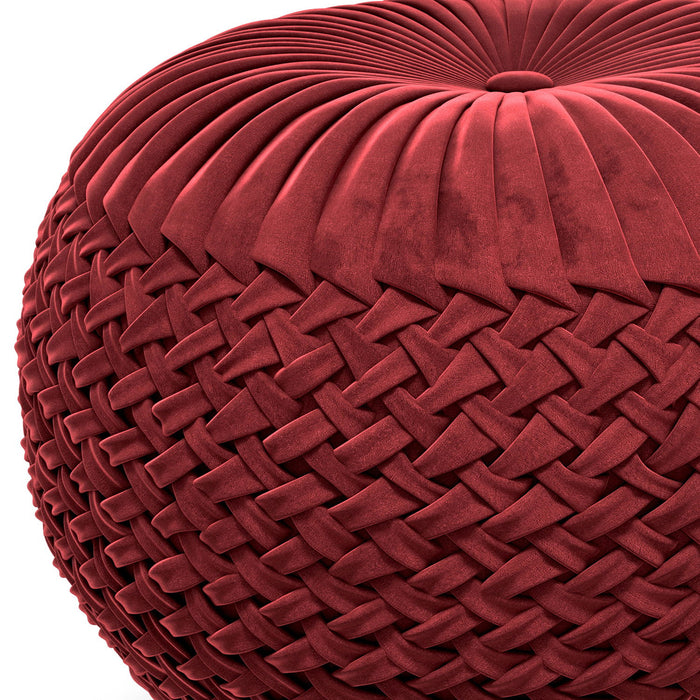 Grafton - Velvet Round Pouf