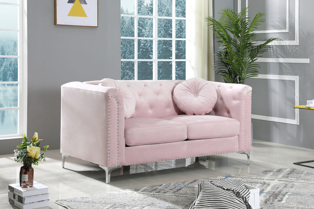 Glory Furniture Pompano Loveseat (2 Boxes), Pink