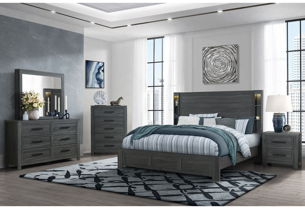 Cypress - 5 Piece King Bedroom Set - Dark Gray