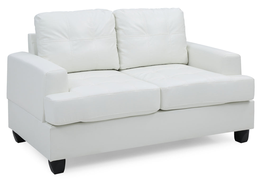 Glory Furniture Sandridge Loveseat, White - PU