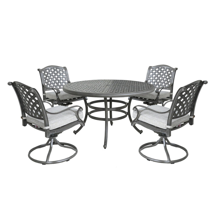 Outdoor Aluminum Dining Set With Cushion