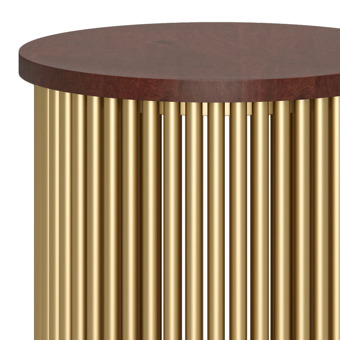 Demy - Metal and Wood Accent Table