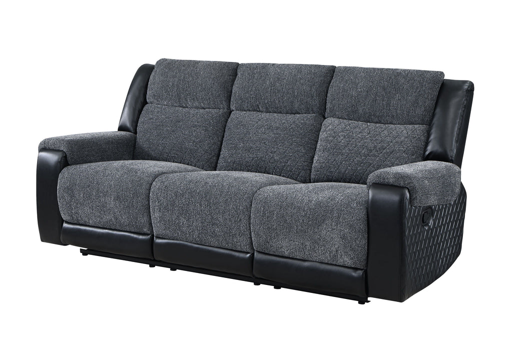 U5914 - Reclining Sofa - Gray / Black