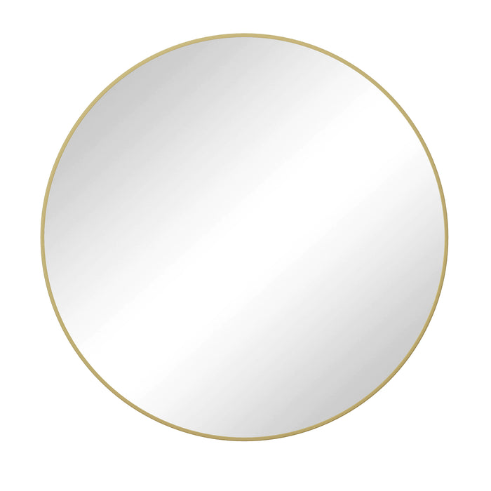 Wall Mirror Circular Mirror Metal Framed Mirror Round Vanity Mirror Dressing Mirror, For Bathroom, Living Room - Gold