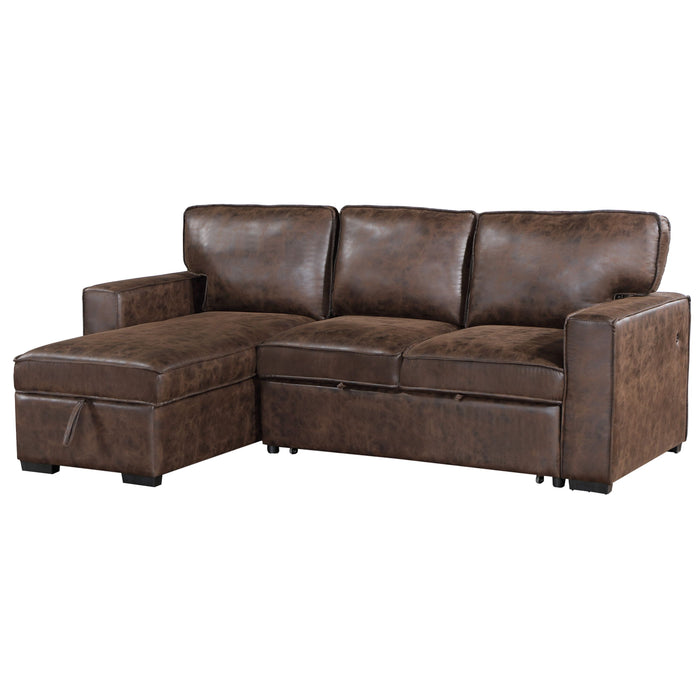 Territory - Reversible Pull Out Sofa Bed - Coffee