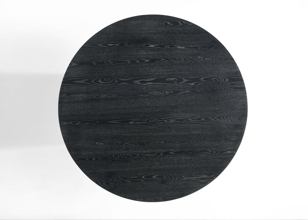 Jasper - 7 Piece Round Dining Room (Set of 7) - Ebony Black