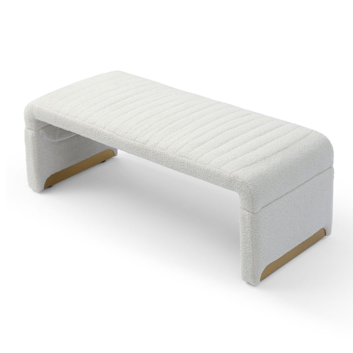 Modern Upholstered End Of Bed Bench Ottoman