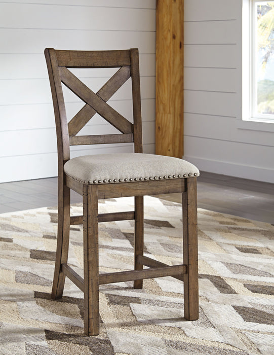 Moriville - Beige - Upholstered Barstool (Set of 2)