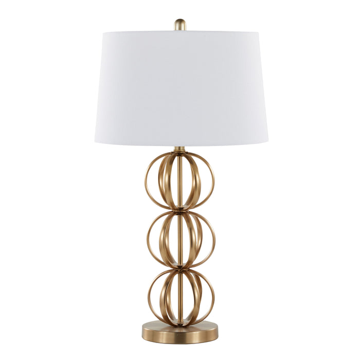 Linx - Contemporary Table Lamp (Set of 2) - Gold / White