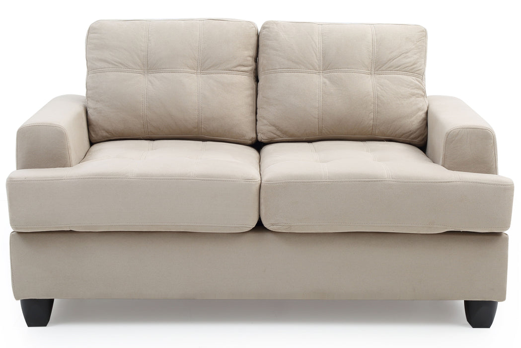 Glory Furniture Sandridge Loveseat, White - Microfiber