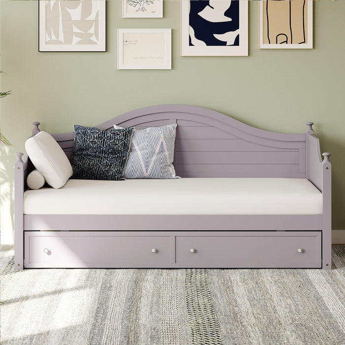 Daybed With 2 Storage Drawers, Sofa Bed With Handrail For Living Room Bedroom