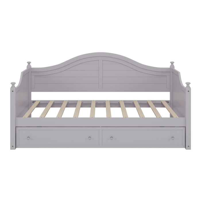 Daybed With 2 Storage Drawers, Sofa Bed With Handrail For Living Room Bedroom