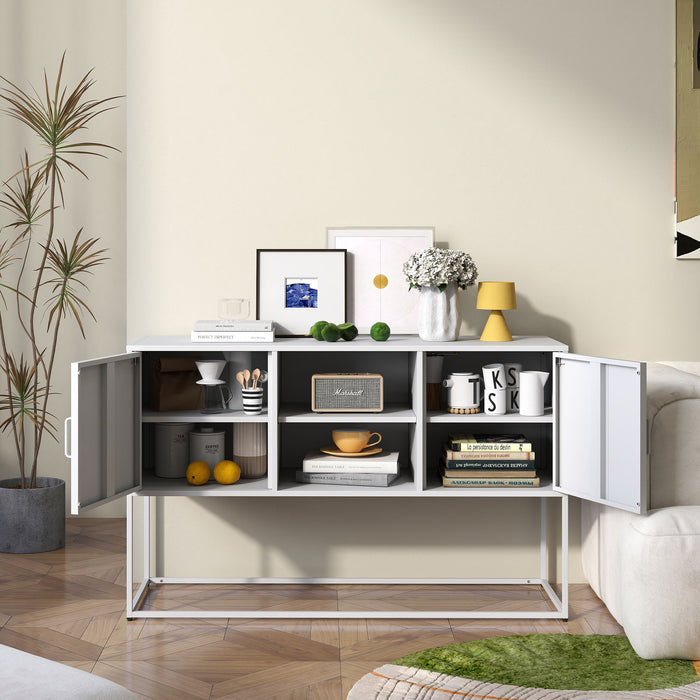 Modern Sideboard Buffet With Plenty Of Storage Space, Anti-Tilt Mechanism, Elegant Handles, Silent Magnetic Closure And Eco-Friendly Finish For Kitchen, Dining Room And Living Room