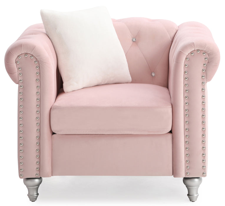 Glory Furniture Raisa Chair, Pink