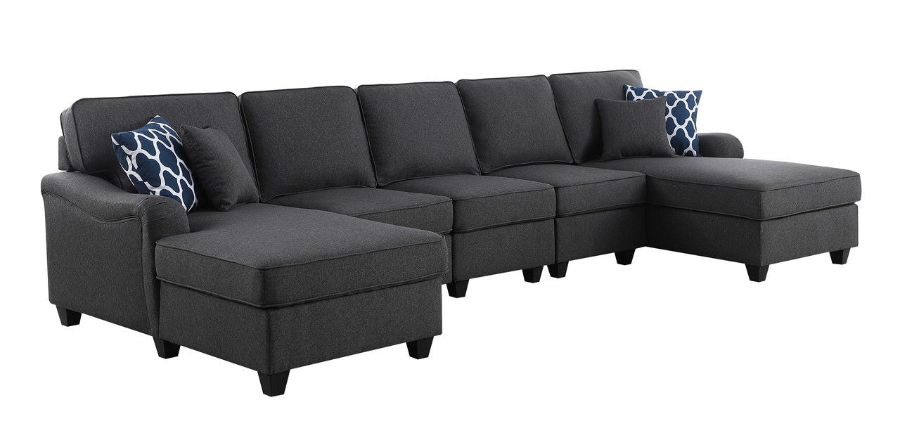 Leo - Double Chaise Modular Sectional Sofa