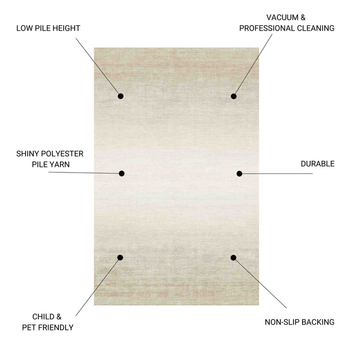 Macau - 28" X 43" Non - Slip Accent Rug - Beige