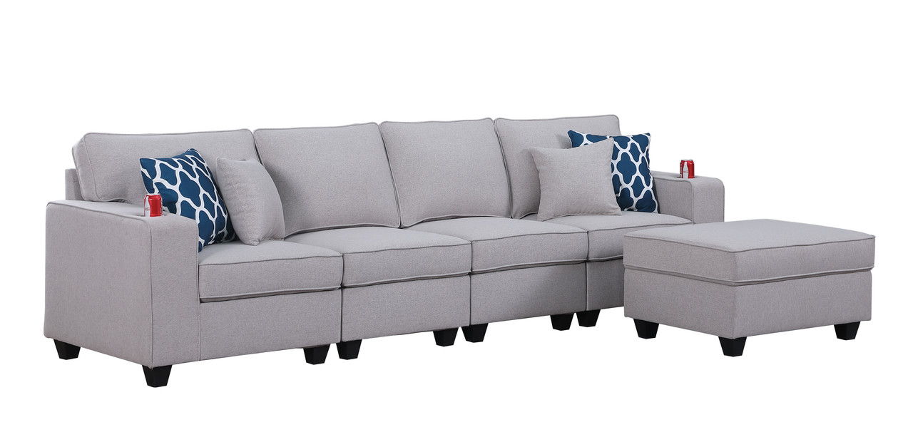 Cooper - Linen 4 Seater Sofa Set