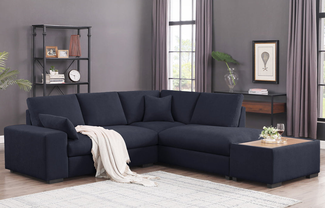 Joshua - 100" Sectional Sofa with Right Facing Chaise and Console Ottoman