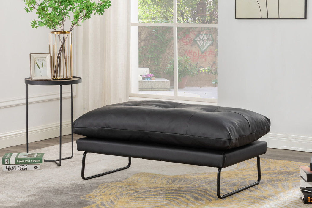 Karla - PU Leather Contemporary Loveseat And Ottoman