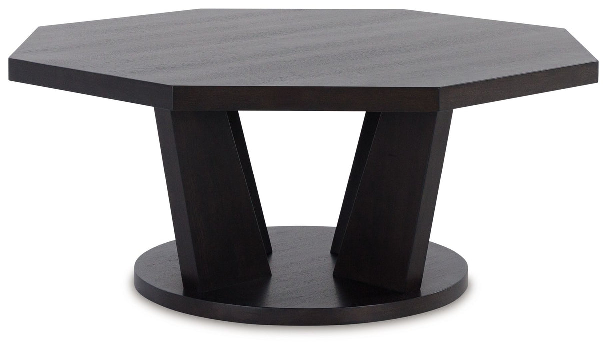 Chasinfield - marrom escuro - mesa de centro octógono