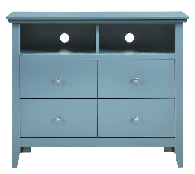 Glory Furniture Hammond TV Media Chest, Teal