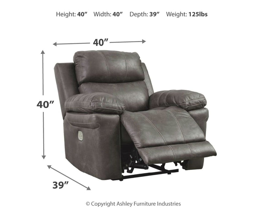 Erlangen - Gris oscuro - Pwr Recliner/Reposacabezas ajustable