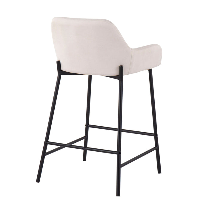 Daniella - Industrial Fixed Height Counter Stool (Set of 2)