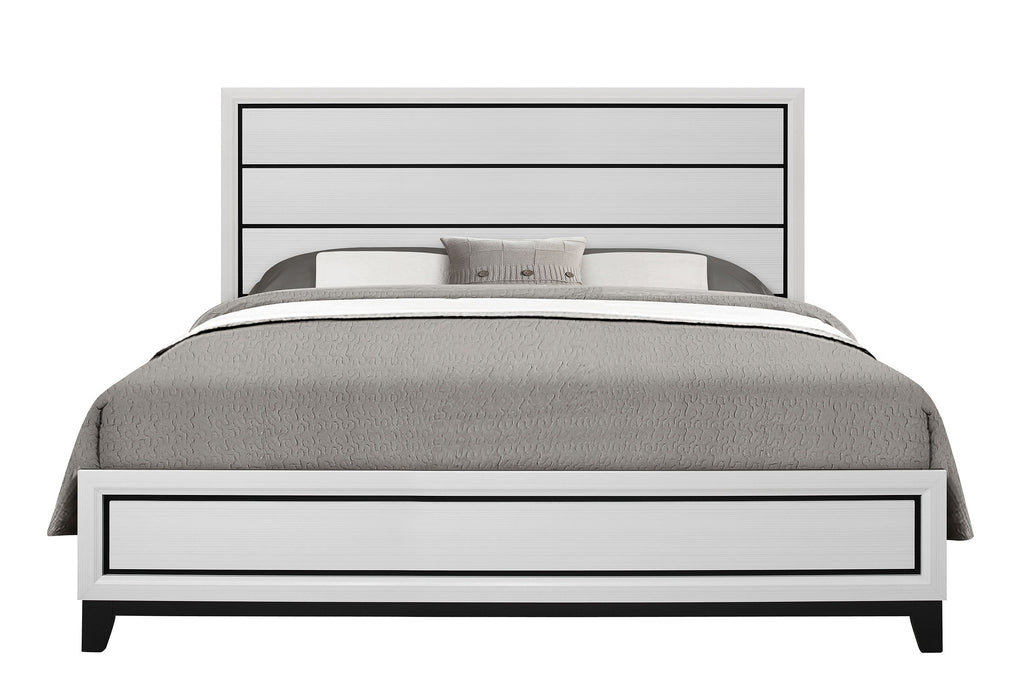 Kate - 4 Piece King Bedroom Set (King Bed, Dresser, Mirror And Nightstand) - White