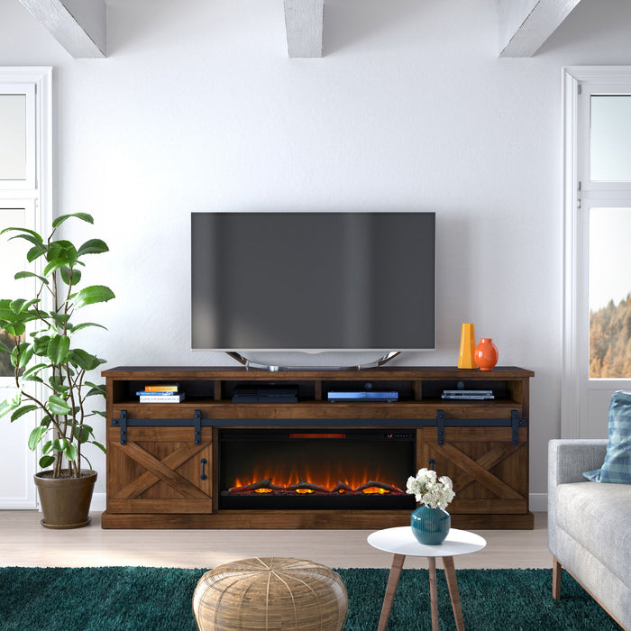 Farmhouse - Electric Fireplace TV Stand For TV