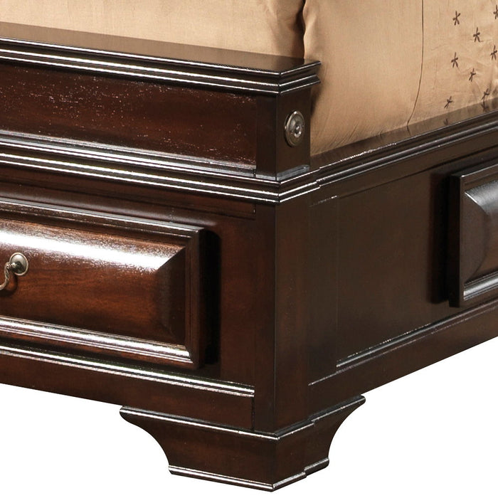 Glory Furniture Lavita Queen Storage Bed, Cappuccino - Beige