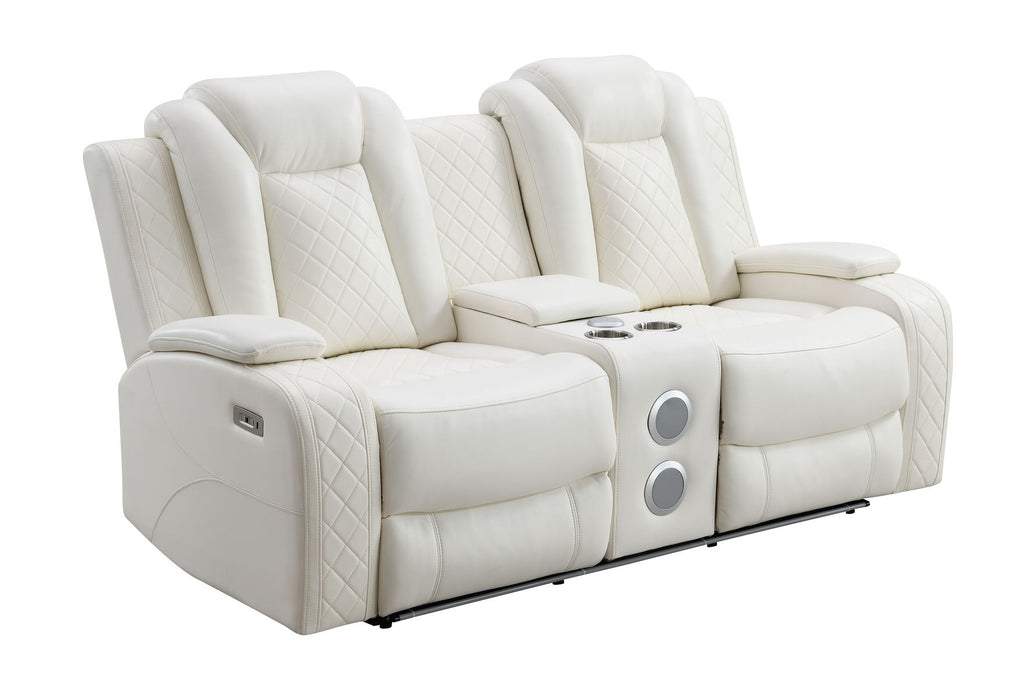 Orion - Console Loveseat com poltronas reclináveis ​​duplas