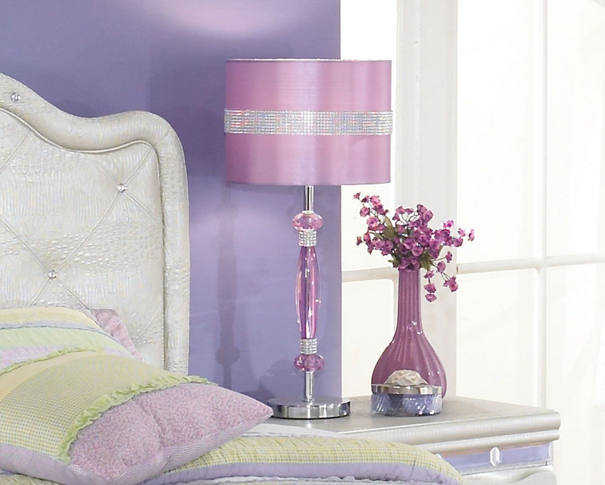 Nyssa - Púrpura - Lámpara de mesa de metal