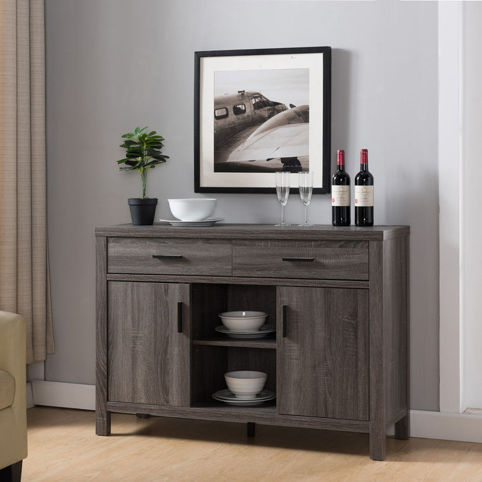 Multi-Storage Buffet Cabinet - Distressed Grey