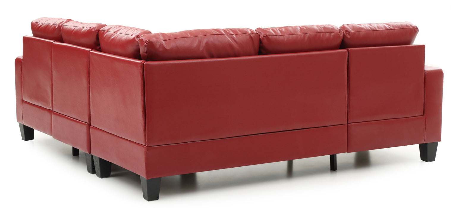 Glory Furniture Newbury Sectional, Red