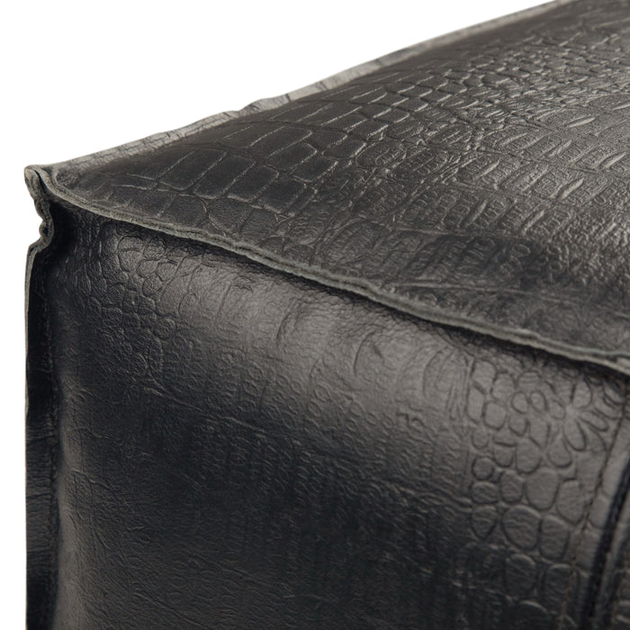 Bowen - Square Pouf - Black