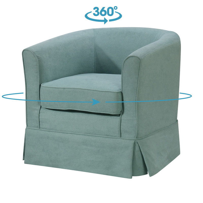 Tucker - Woven Fabric Swivel Barrel Chair