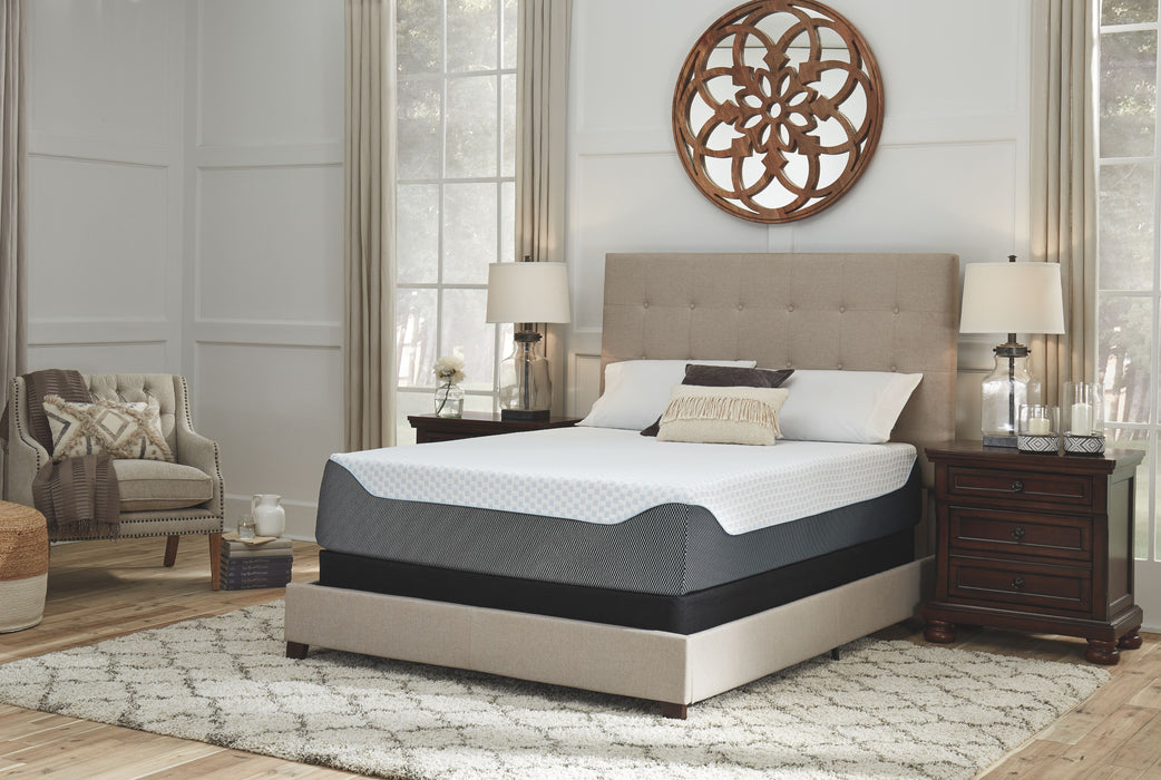 14 Inch Chime Elite - White / Blue - California King Mattress