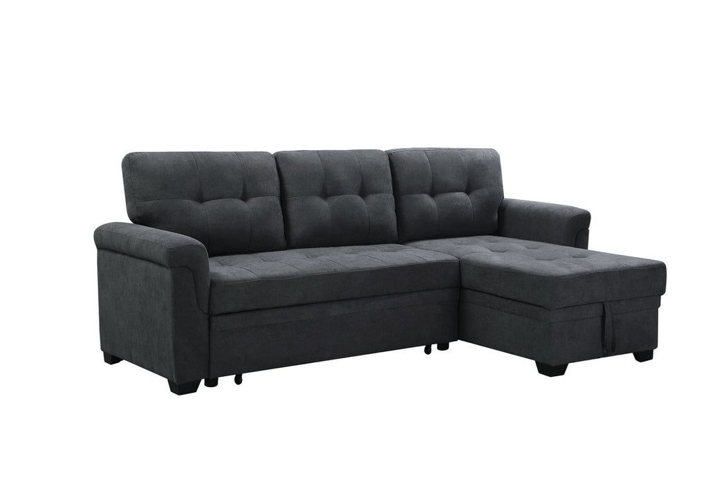 Lucca - Fabric Reversible Sectional Sleeper Sofa Chaise With Storage